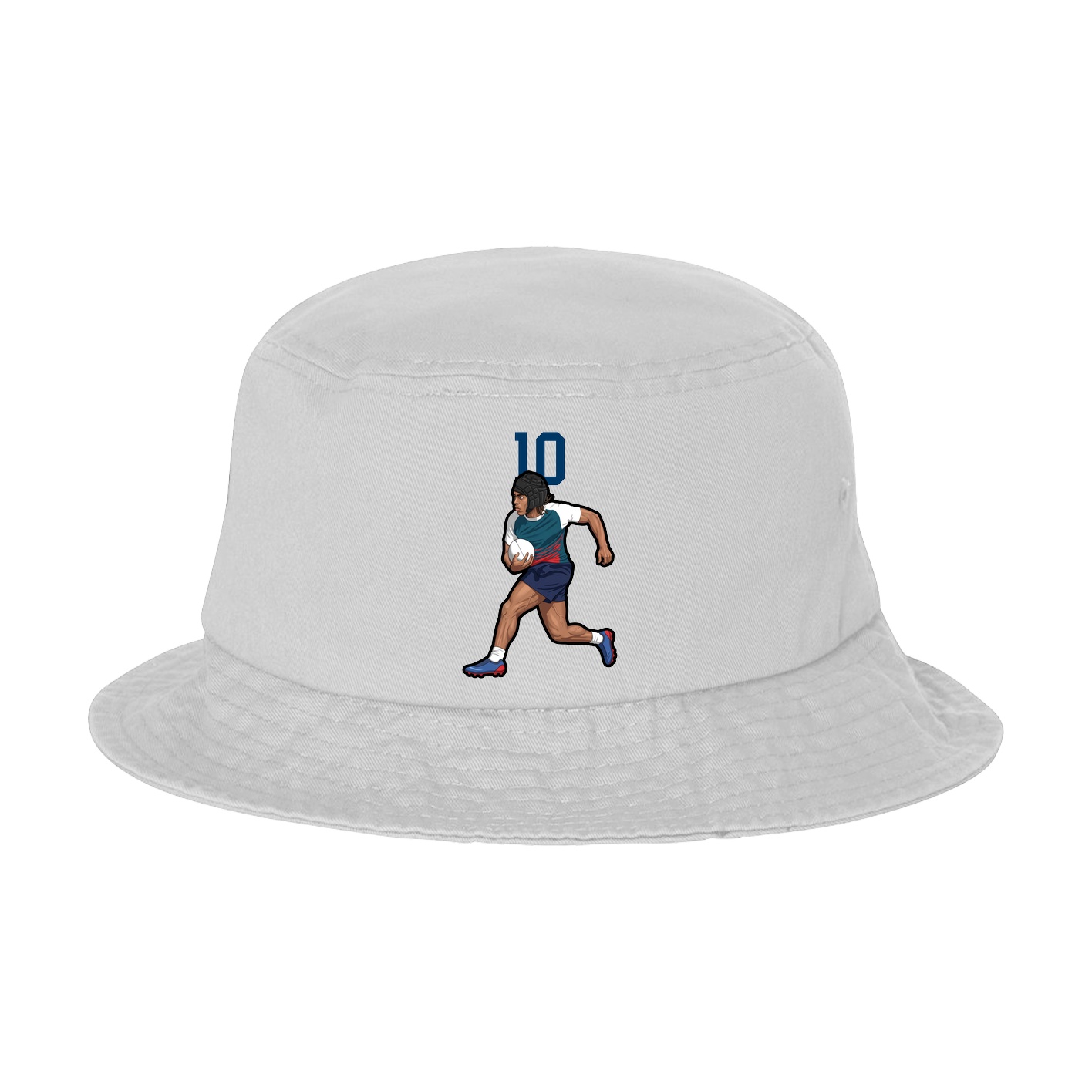 Bucket Cap — Number Top in White