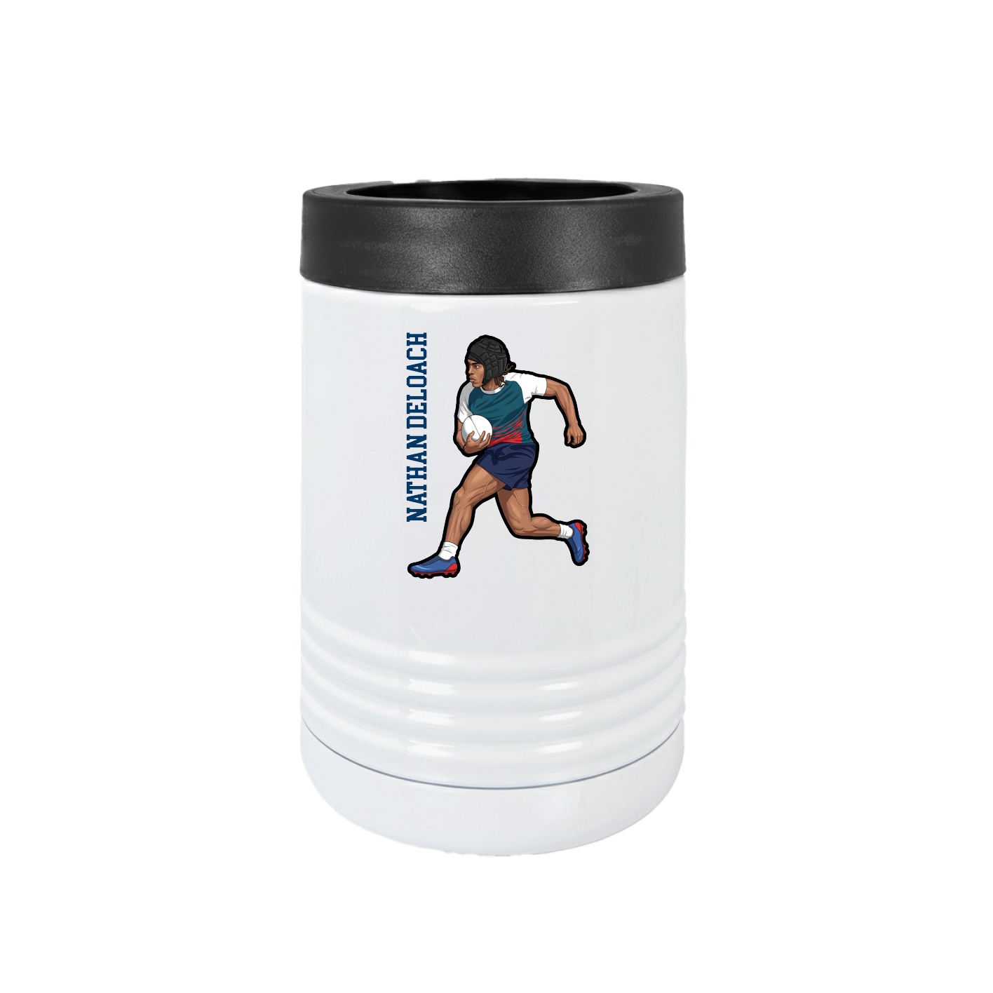 Beverage Holder — Name Vertical in White