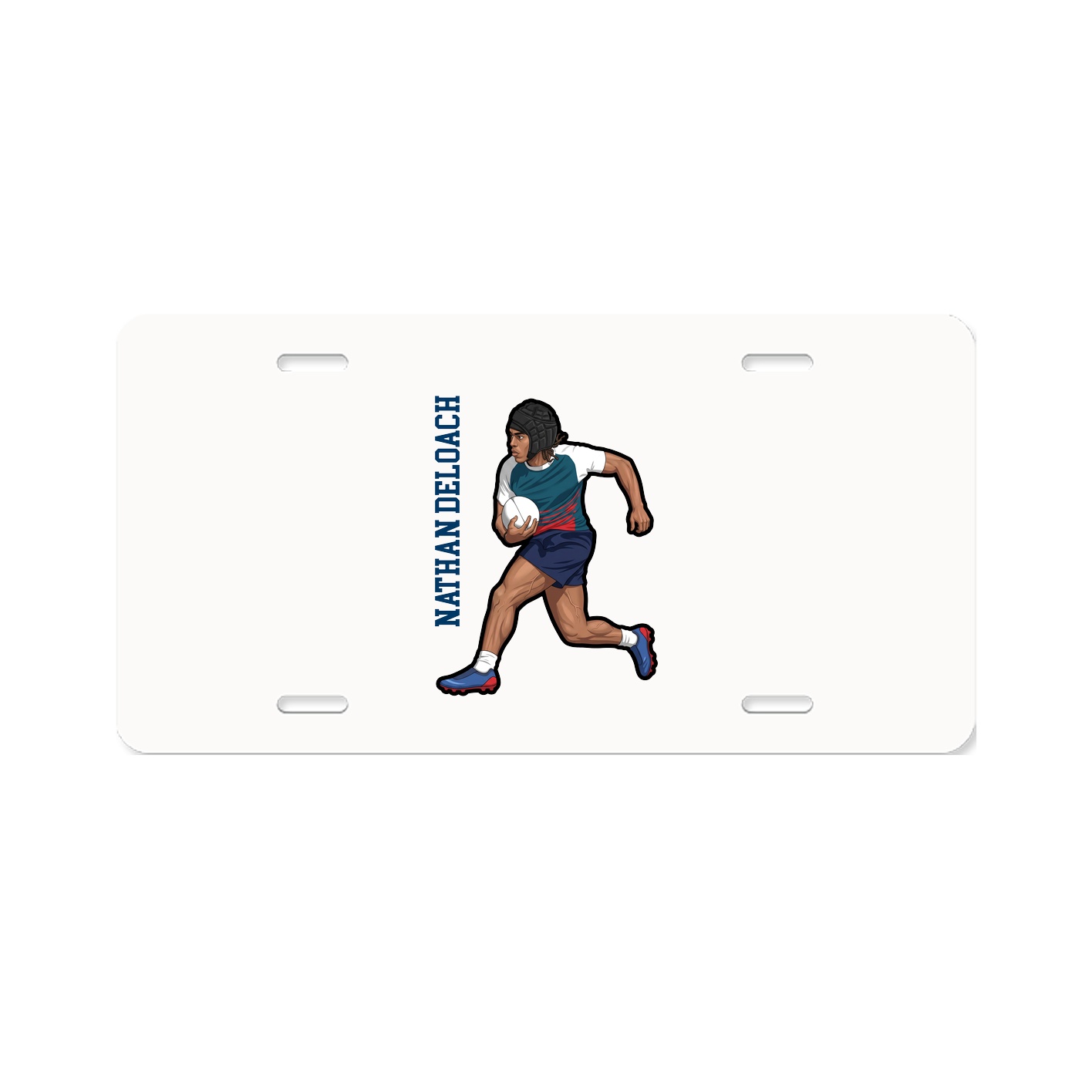 License Plate — Name Vertical in Classic