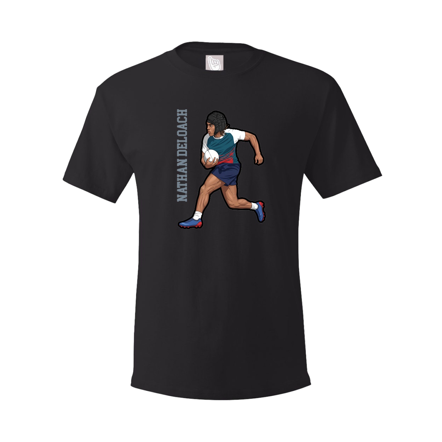 Youth Tee — Name Vertical in Black