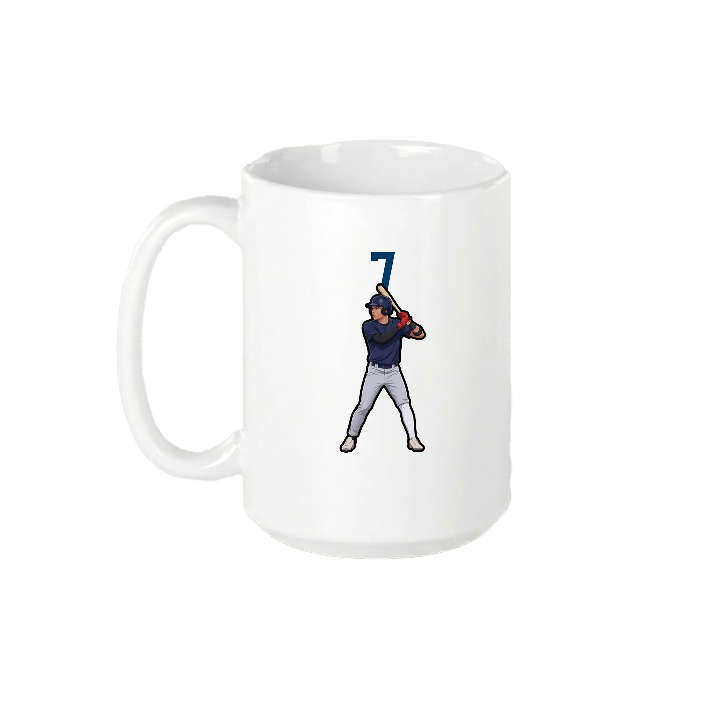 15oz Coffee Mug — Number Top in White