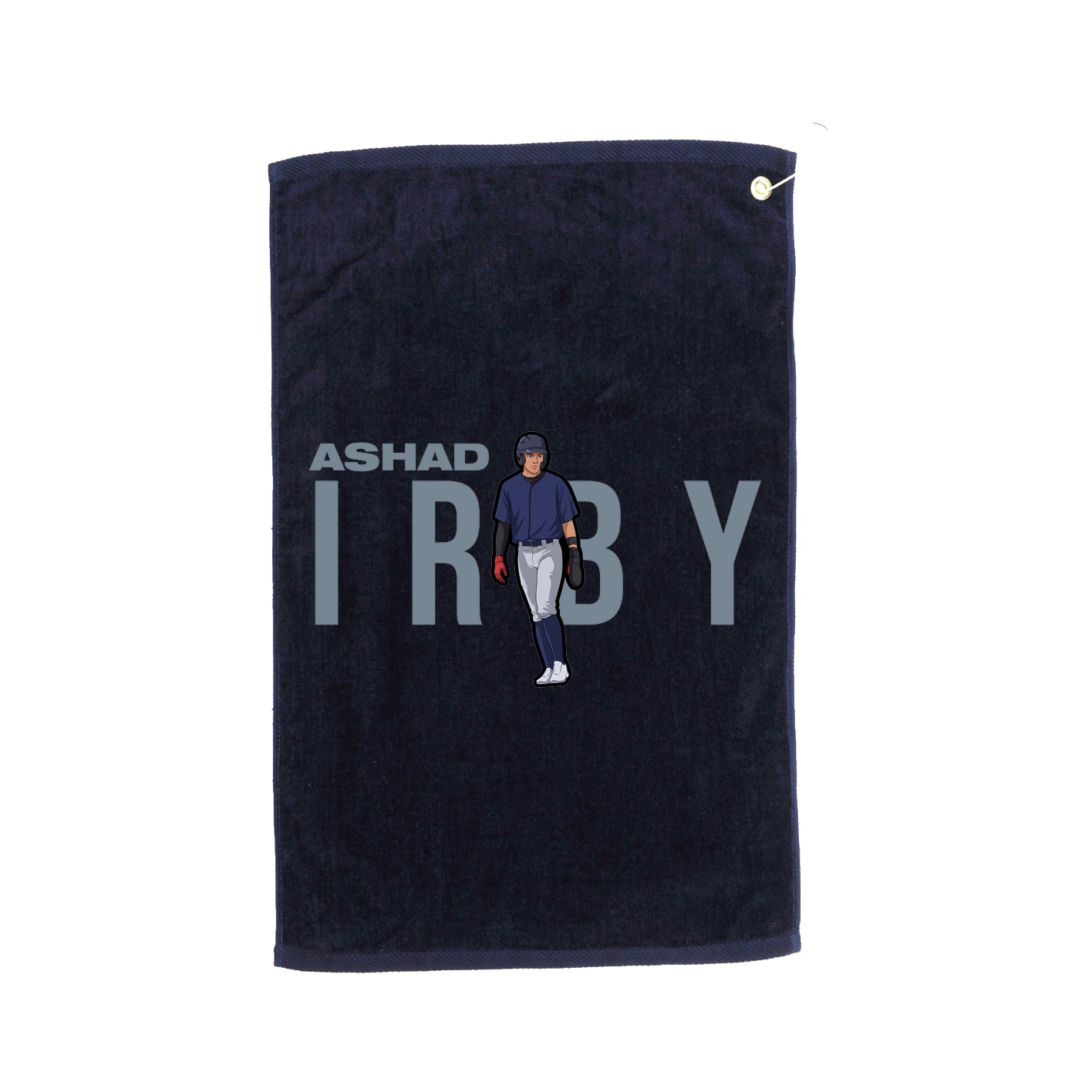 Golf Towel — Player Name in Navy