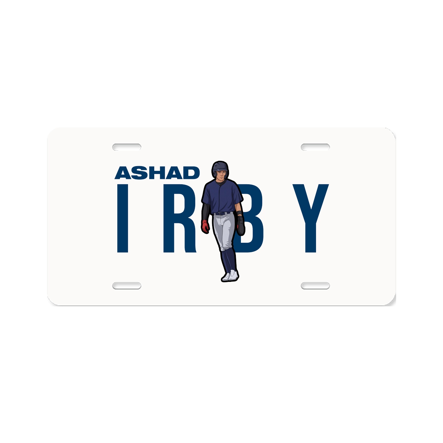License Plate — Player Name in Classic