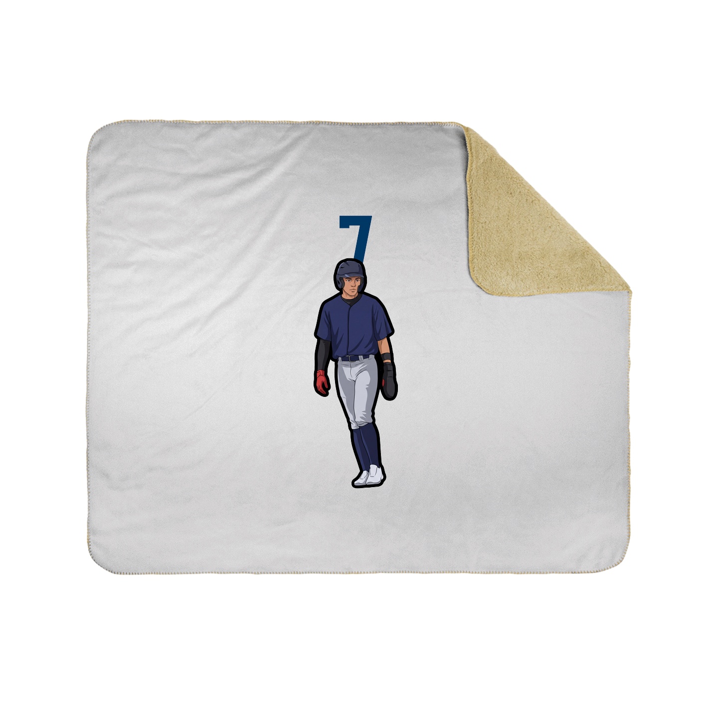 Throw Blanket — Number Top in White