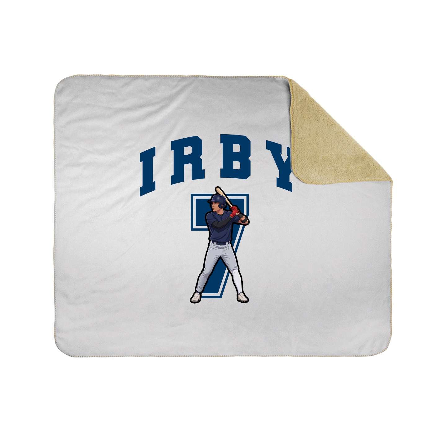 Throw Blanket — Number in White