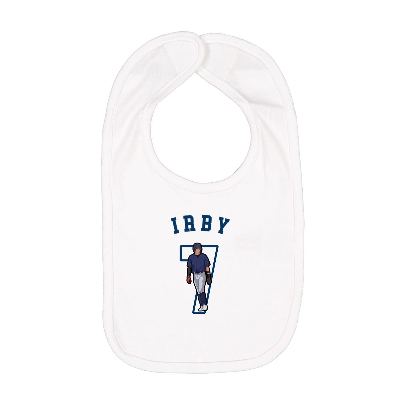 Infant Bib — Shirsey Arch in White