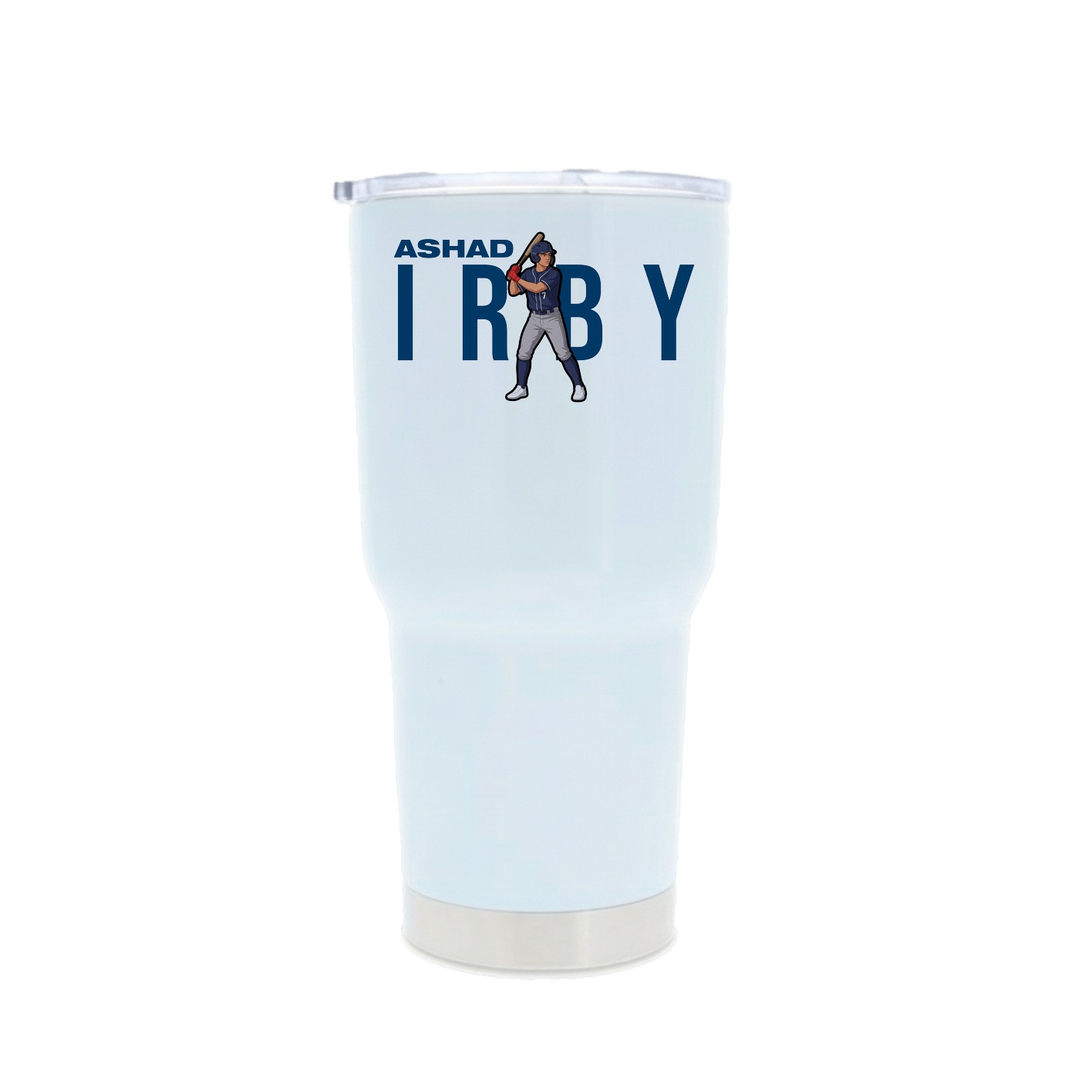 30oz Stainless Steel Tumbler — Player Name in White