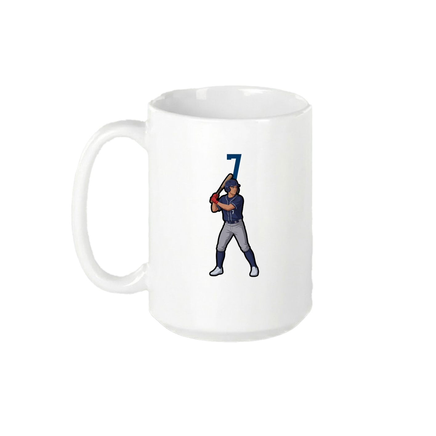 15oz Coffee Mug — Number Top in White