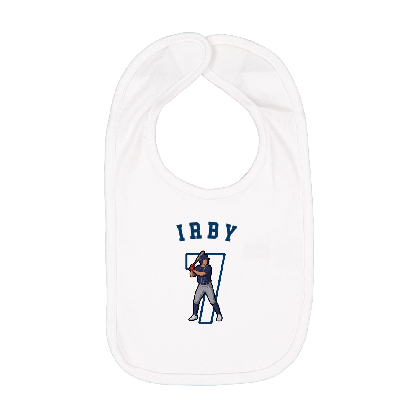 Infant Bib — Shirsey Arch in White