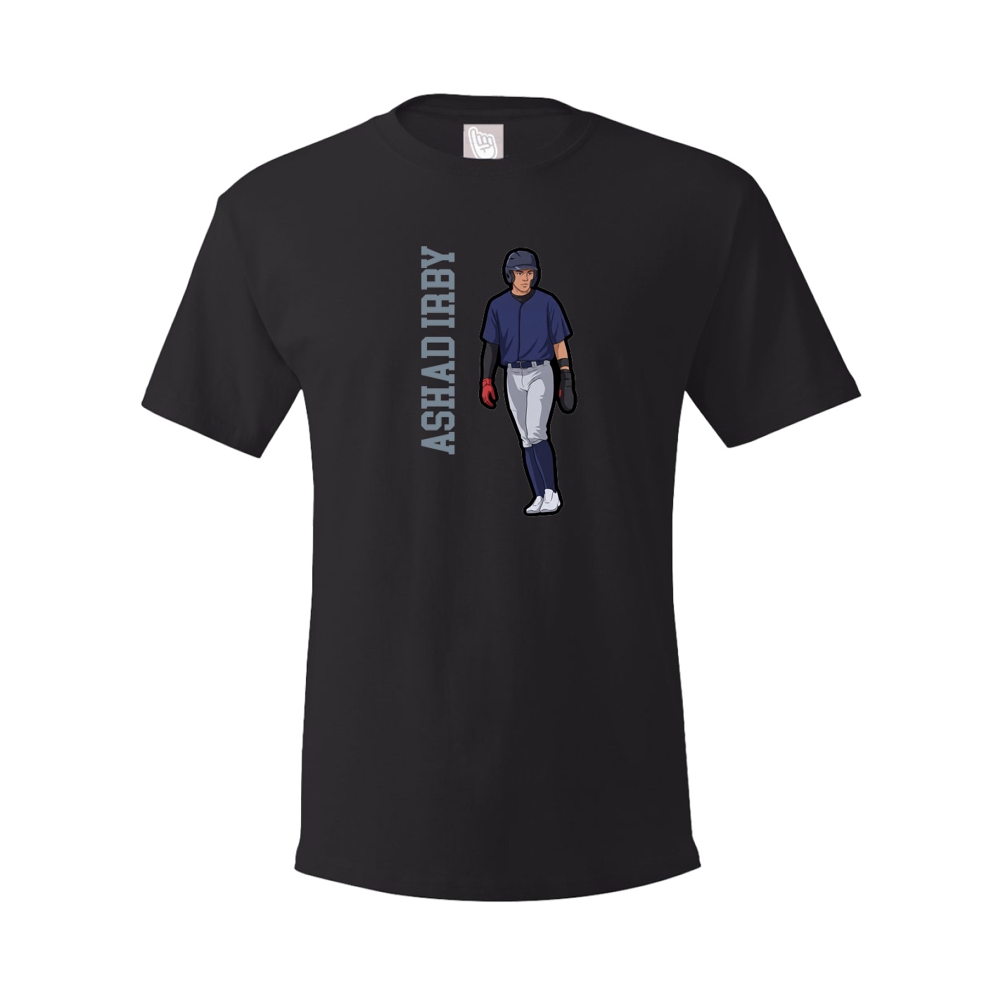 Tee — Name Vertical in Black