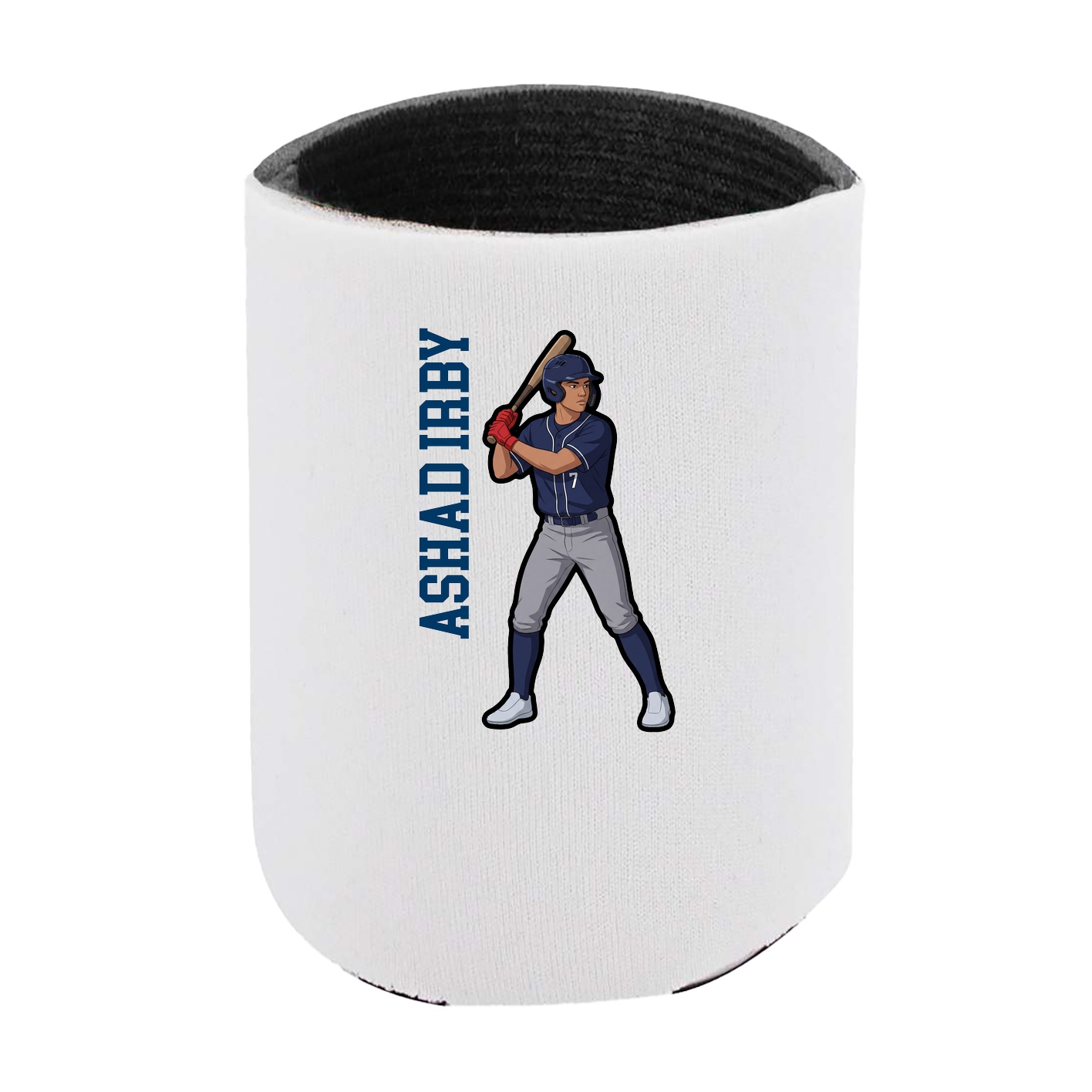 Can Holder — Name Vertical in White