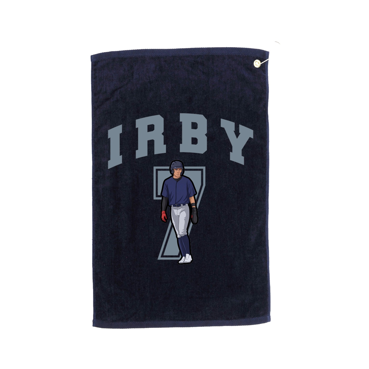 Golf Towel — Number in Navy