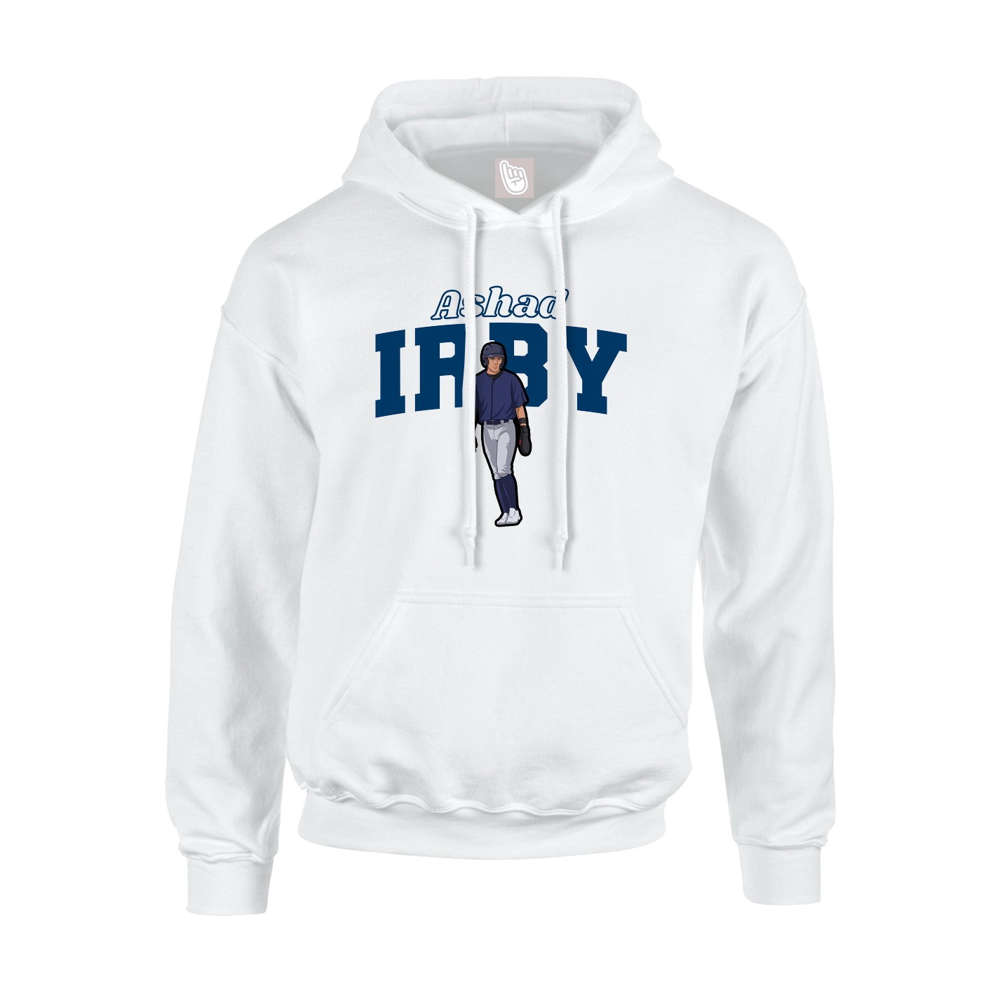 Hoodie — Name Arch in White