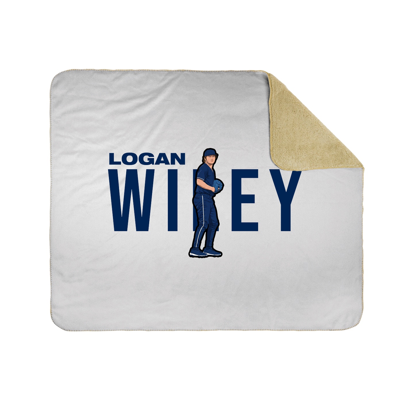 Throw Blanket — Player Name in White