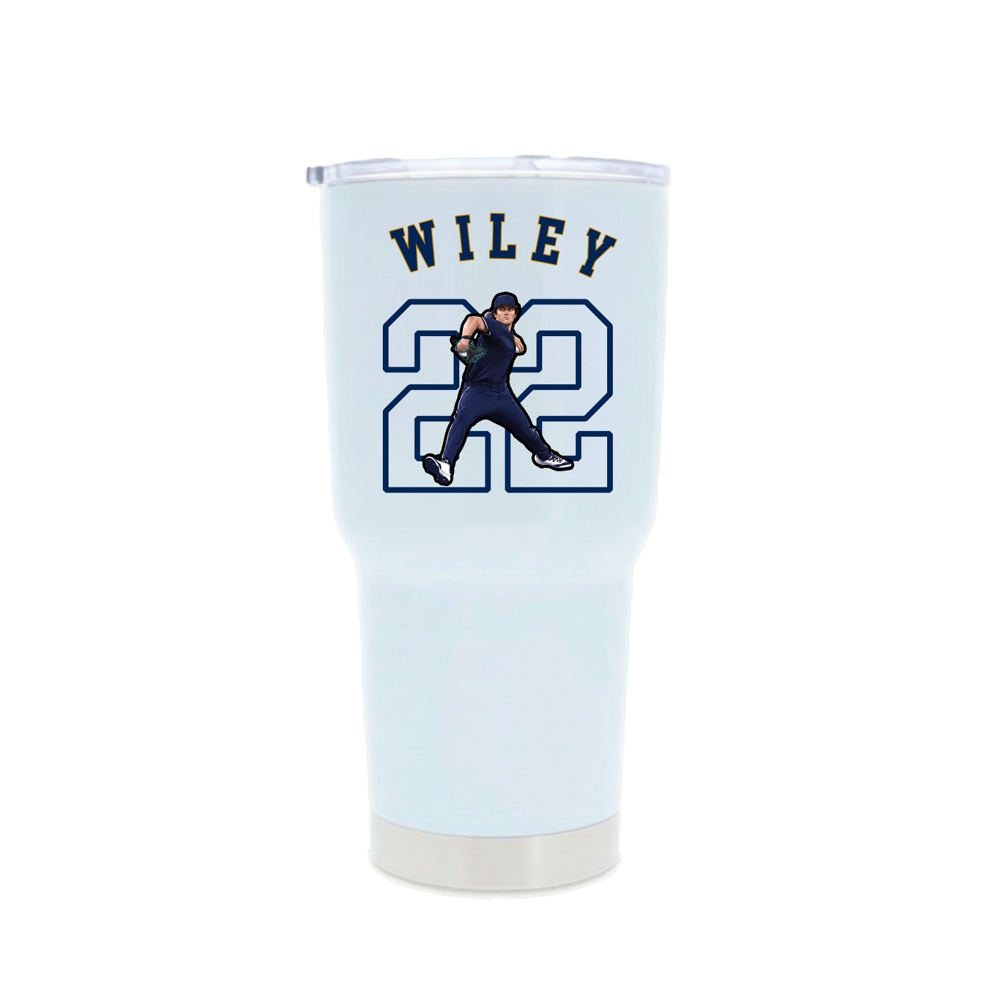 30oz Stainless Steel Tumbler — Shirsey Arch in White