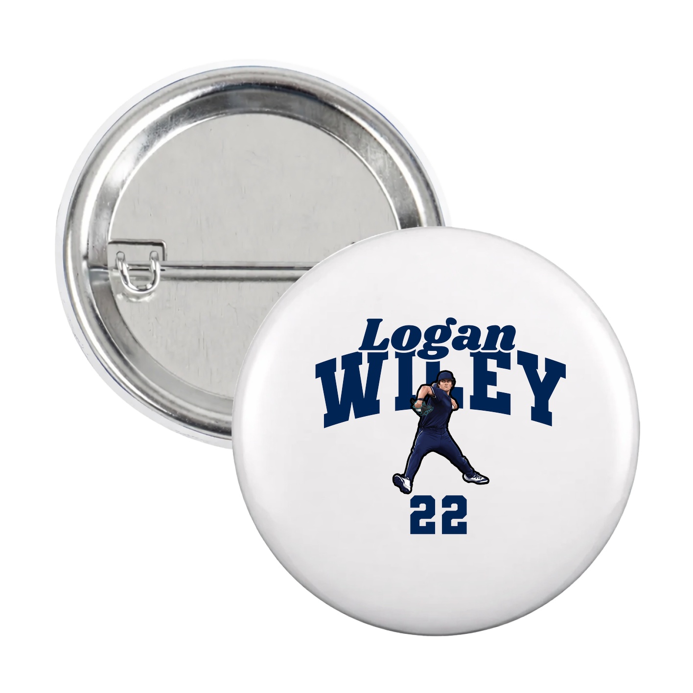 Game Day Button — Signature Arch in White