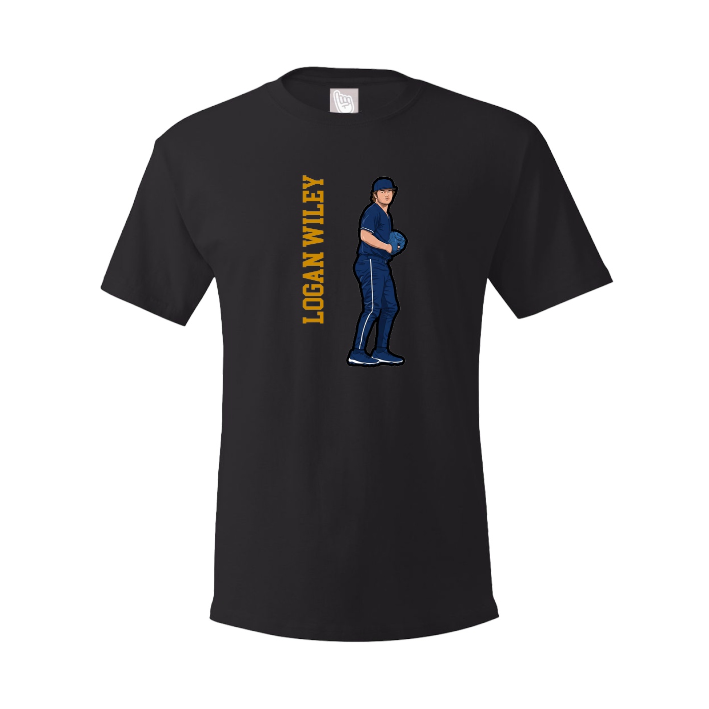 Youth Tee — Name Vertical in Black