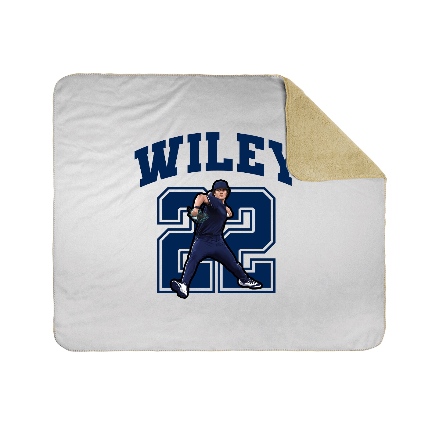 Throw Blanket — Number in White