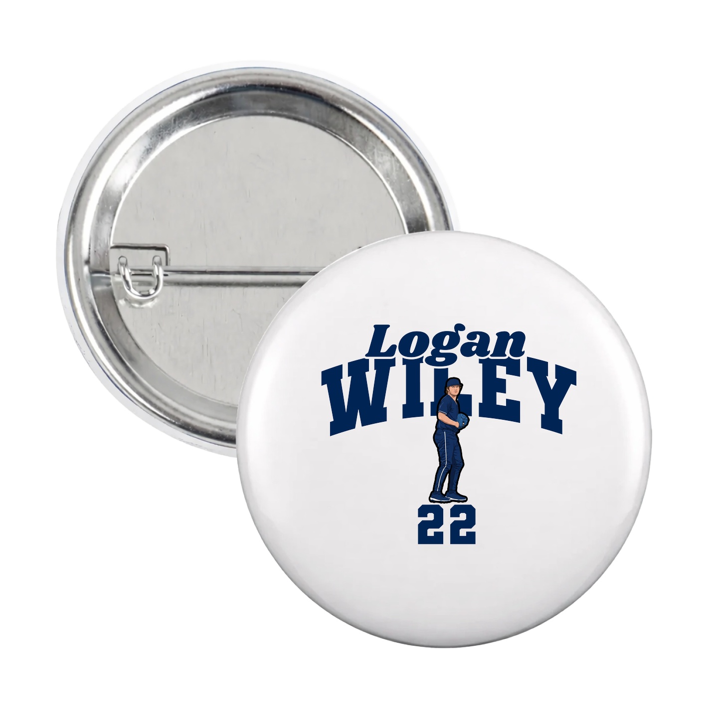 Game Day Button — Signature Arch in White