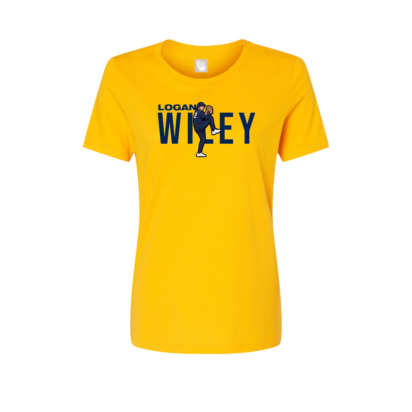 Fitted Women's Tee — Player Name in Gold