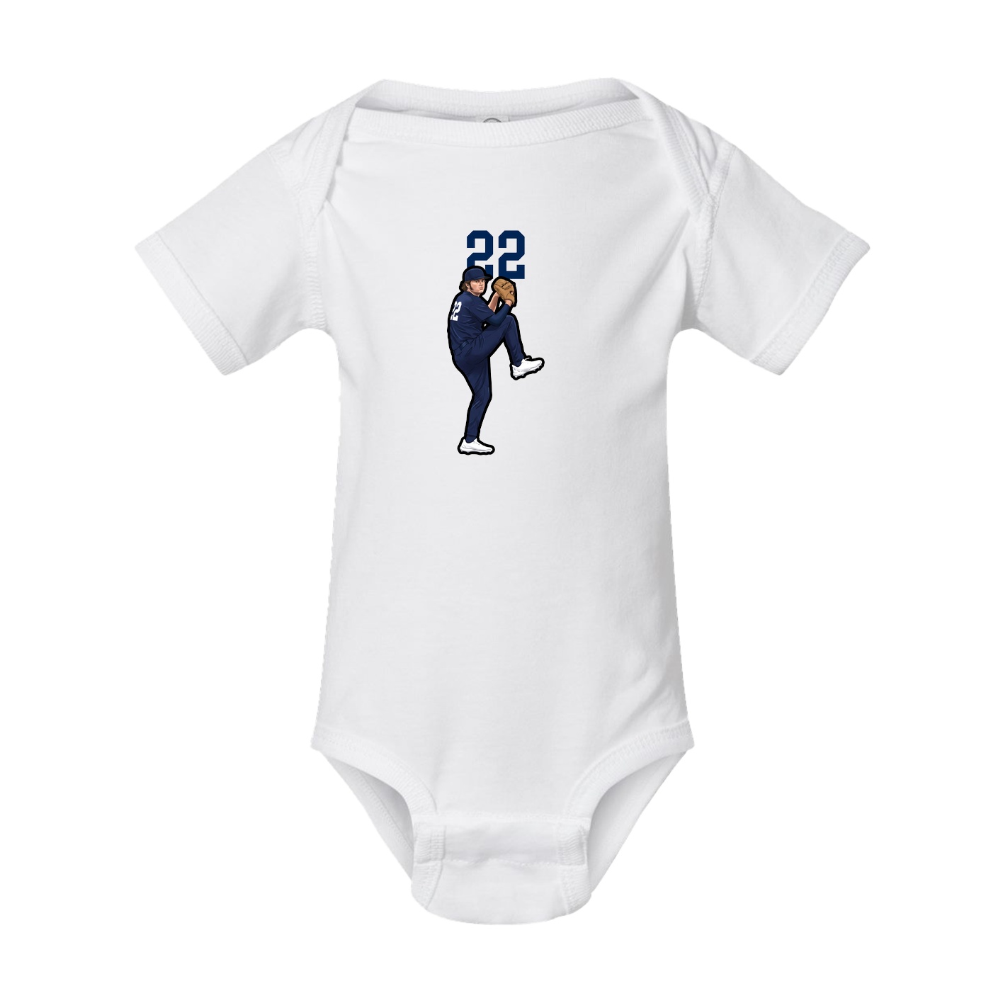Baby Onesie — Number Top in White