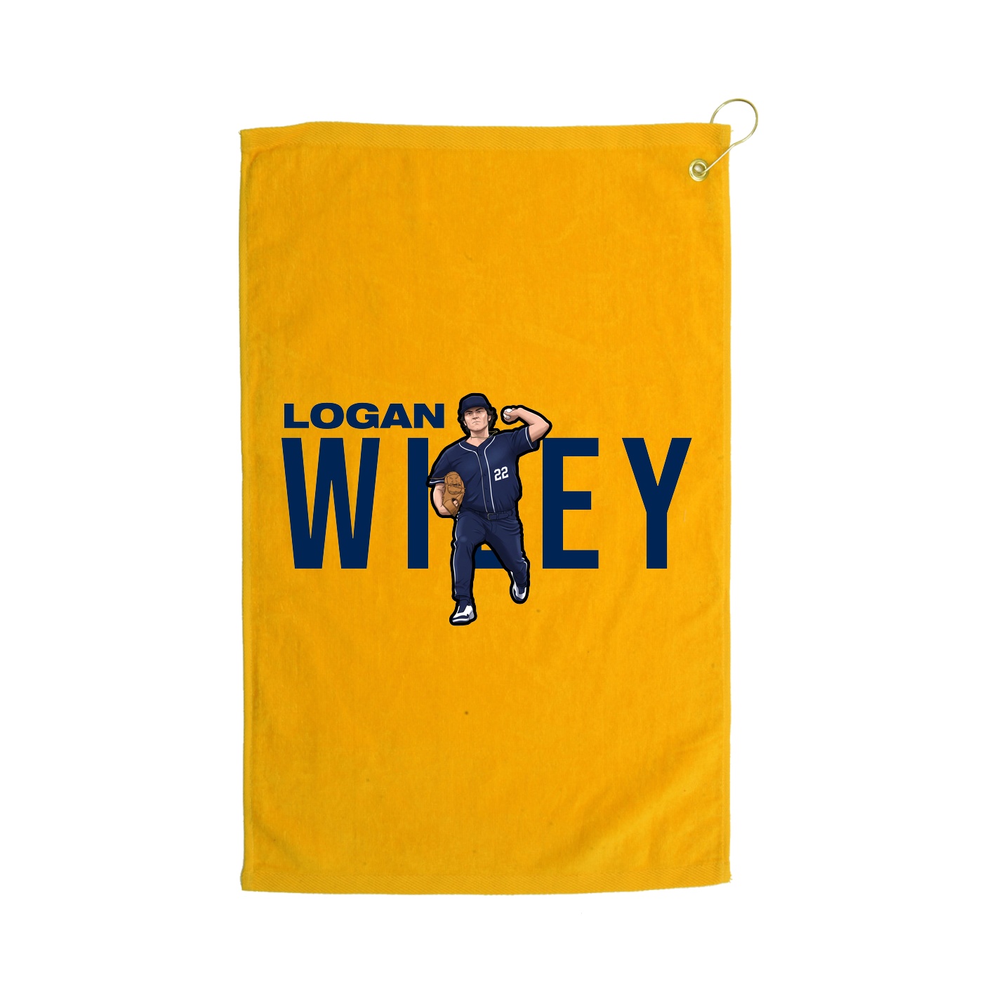 Golf Towel — Player Name in Gold