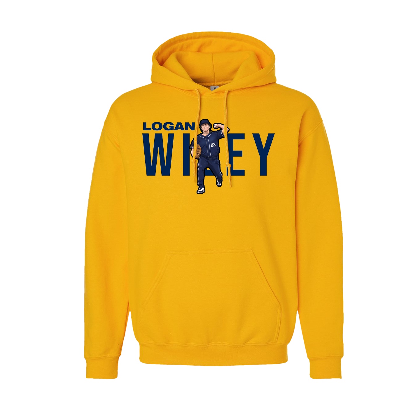 Hoodie — Player Name in Gold