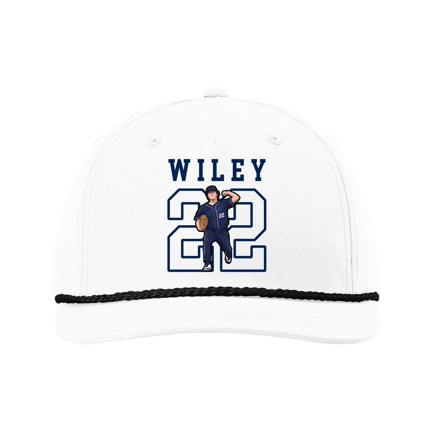 Five-Panel Classic Rope Cap — Shirsey in White