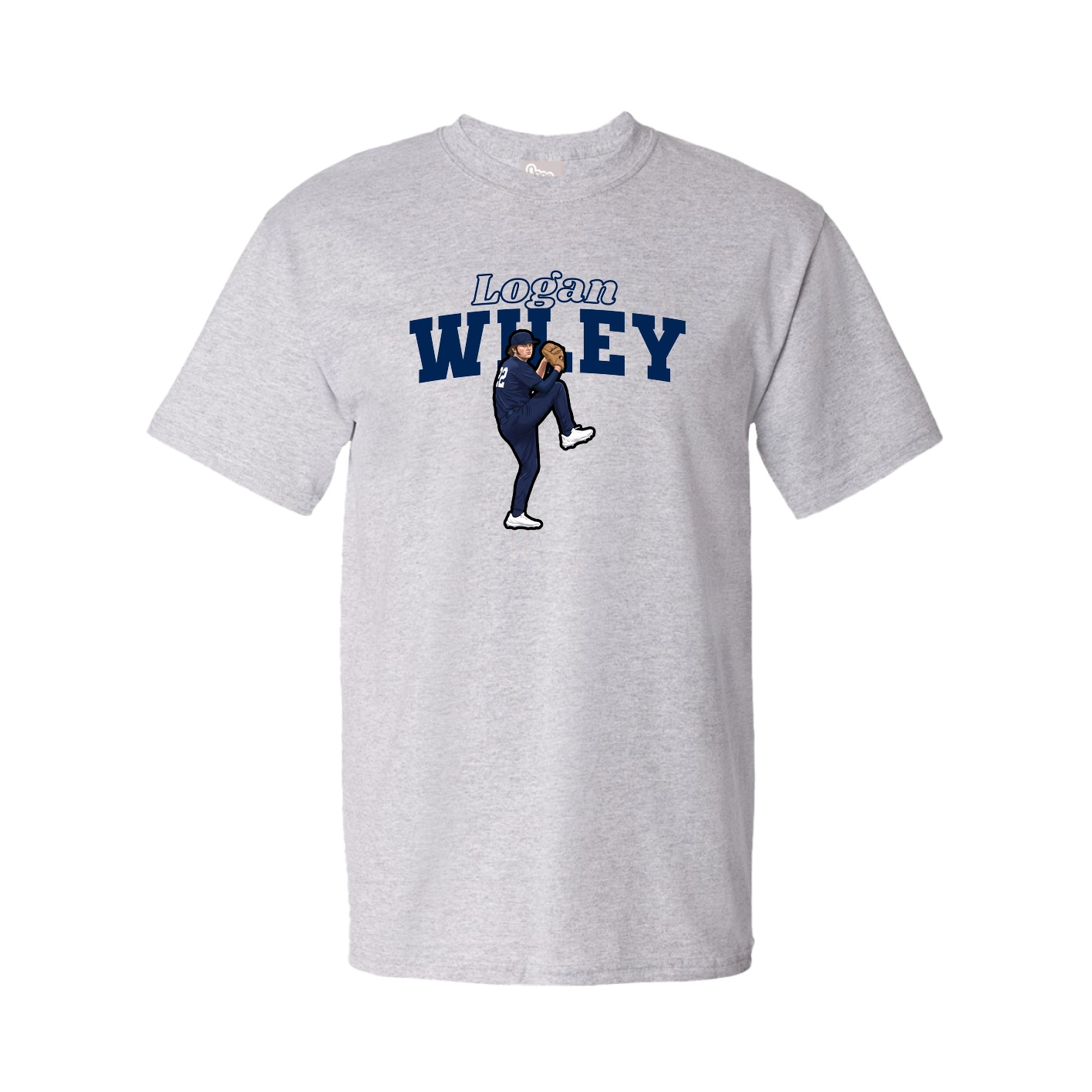 Youth Tee — Name Arch in Grey