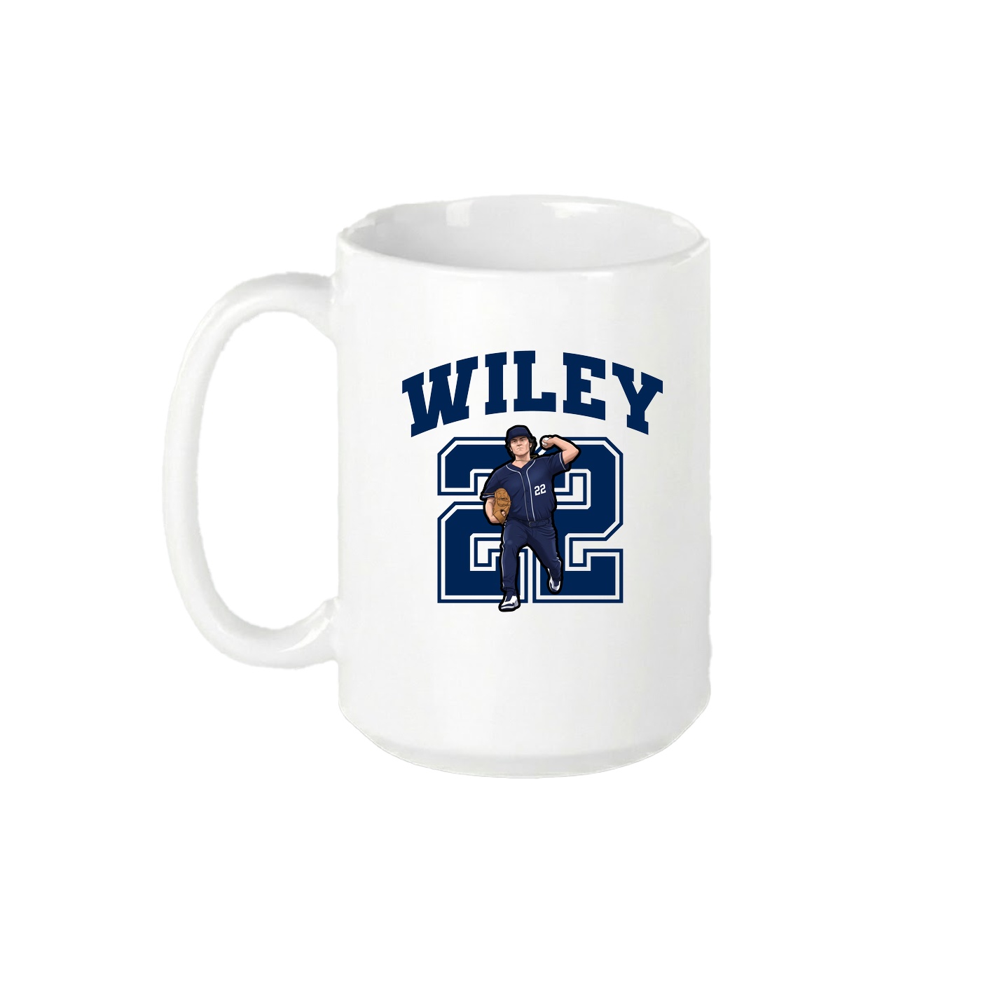 15oz Coffee Mug — Number in White