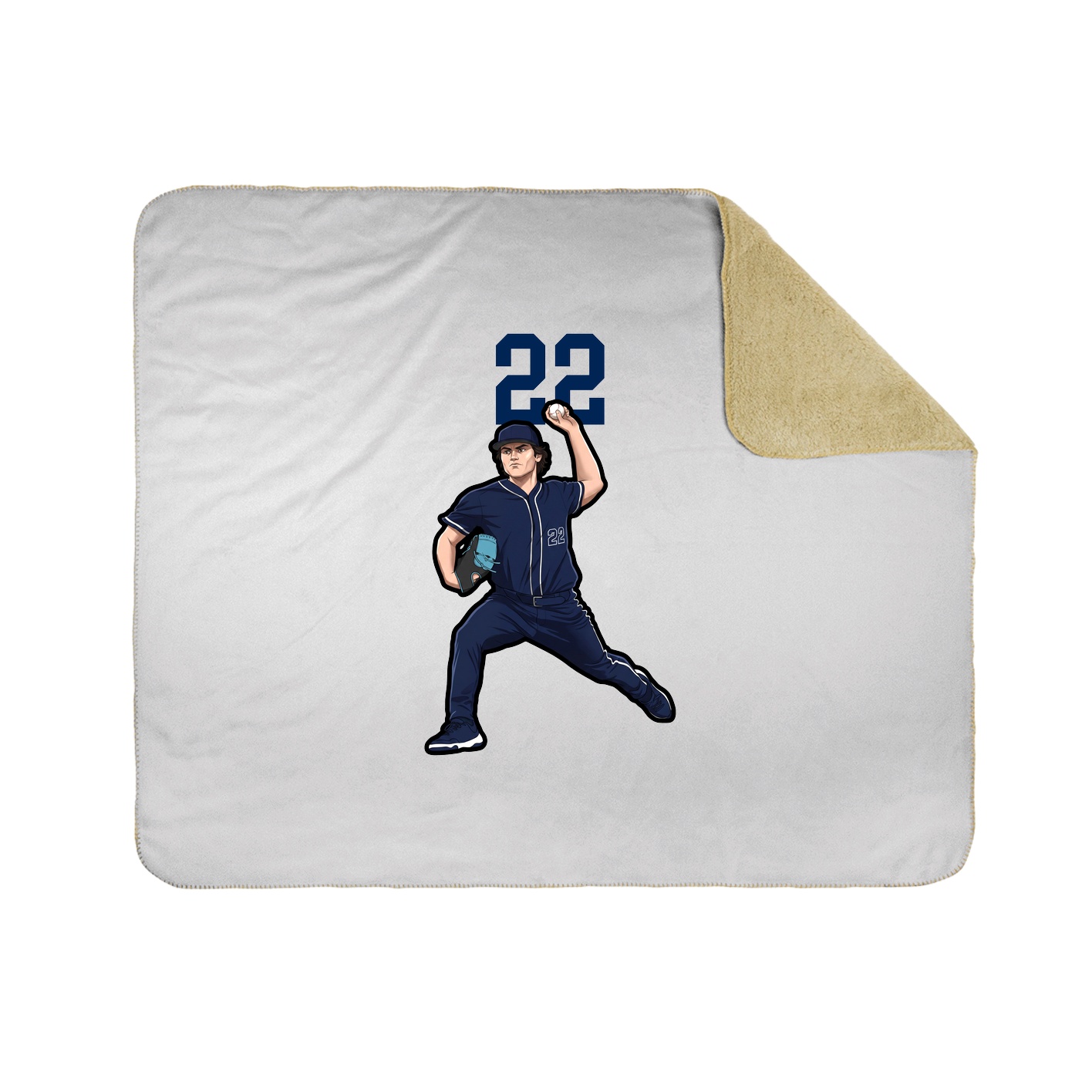 Throw Blanket — Number Top in White