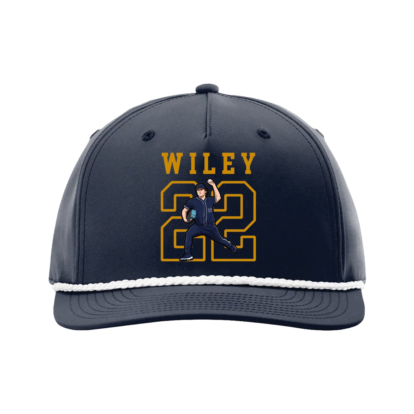 Five-Panel Classic Rope Cap — Shirsey in Navy