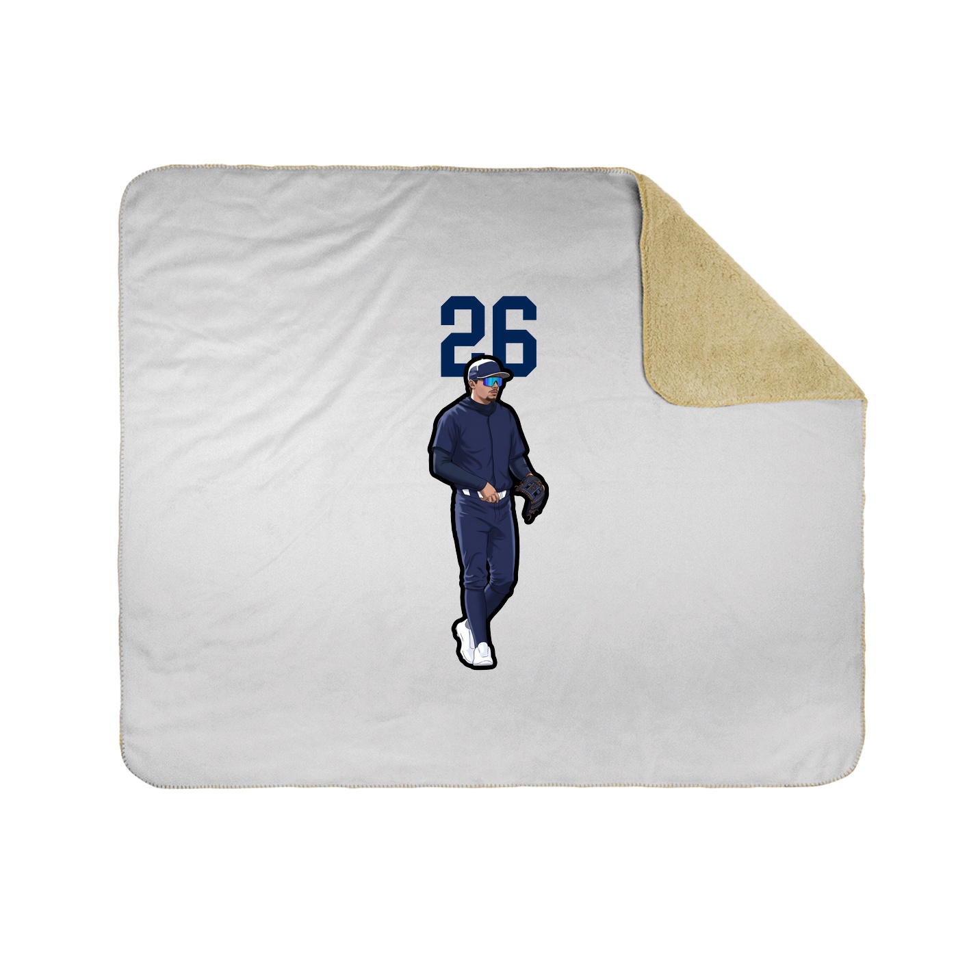 Throw Blanket — Number Top in White