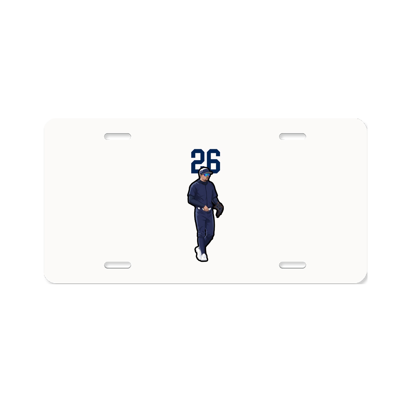 License Plate — Number Top in Classic