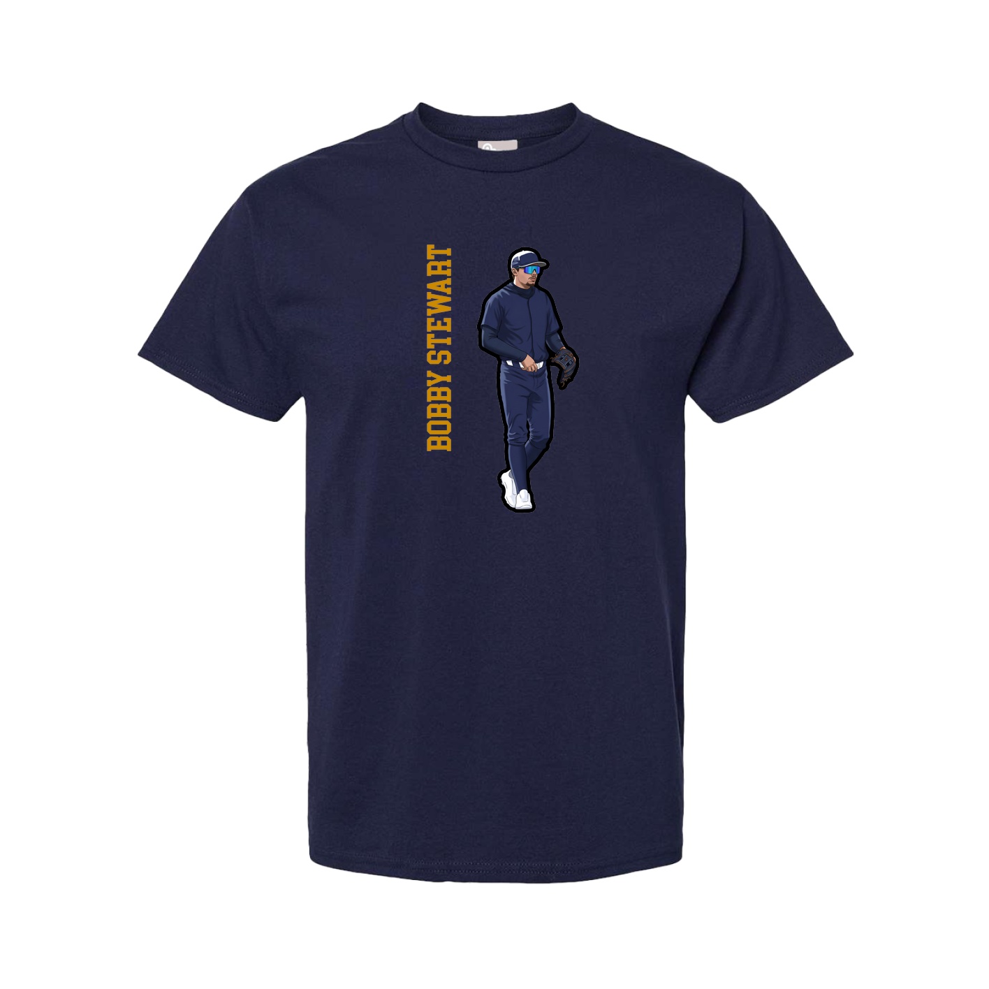 Tee — Name Vertical in Navy