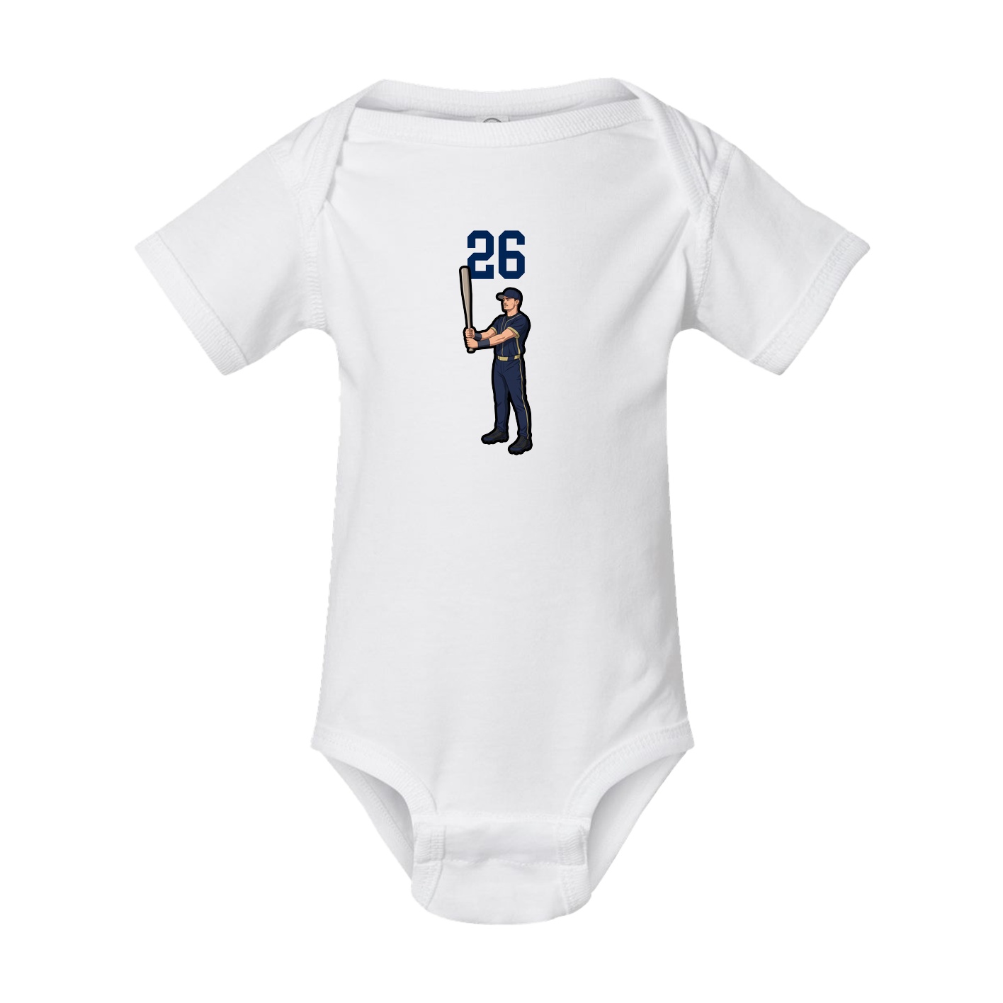 Baby Onesie — Number Top in White