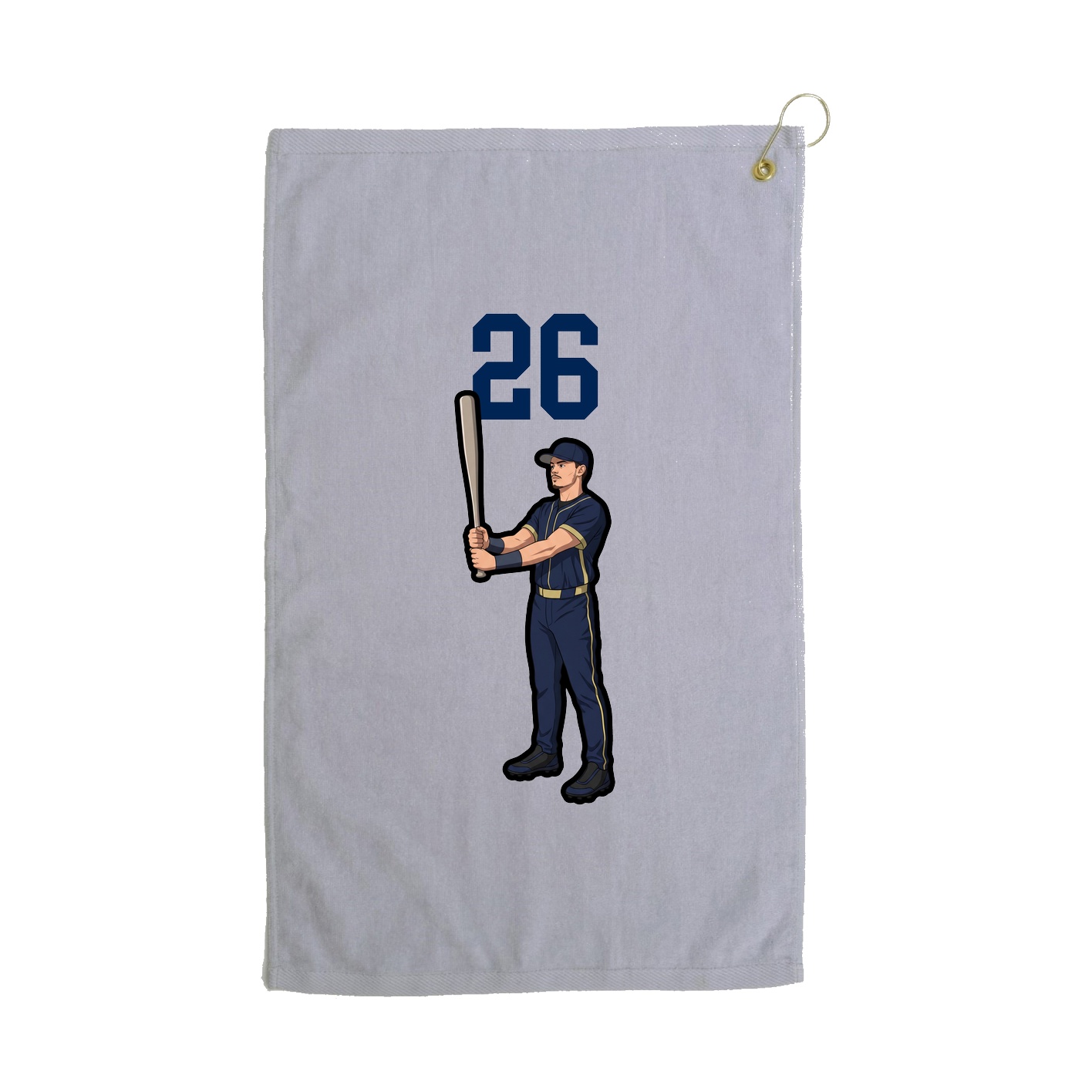 Golf Towel — Number Top in Grey
