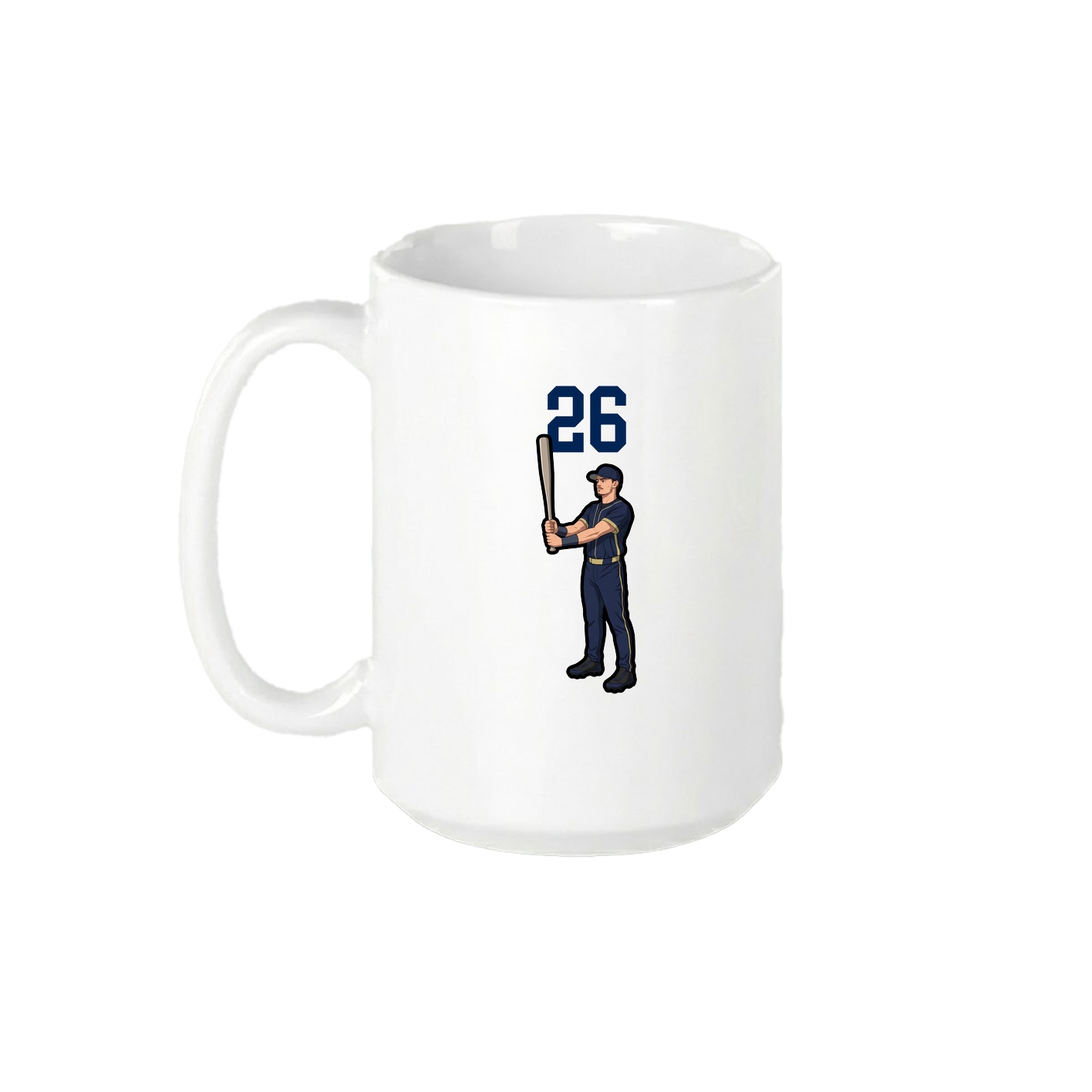 15oz Coffee Mug — Number Top in White