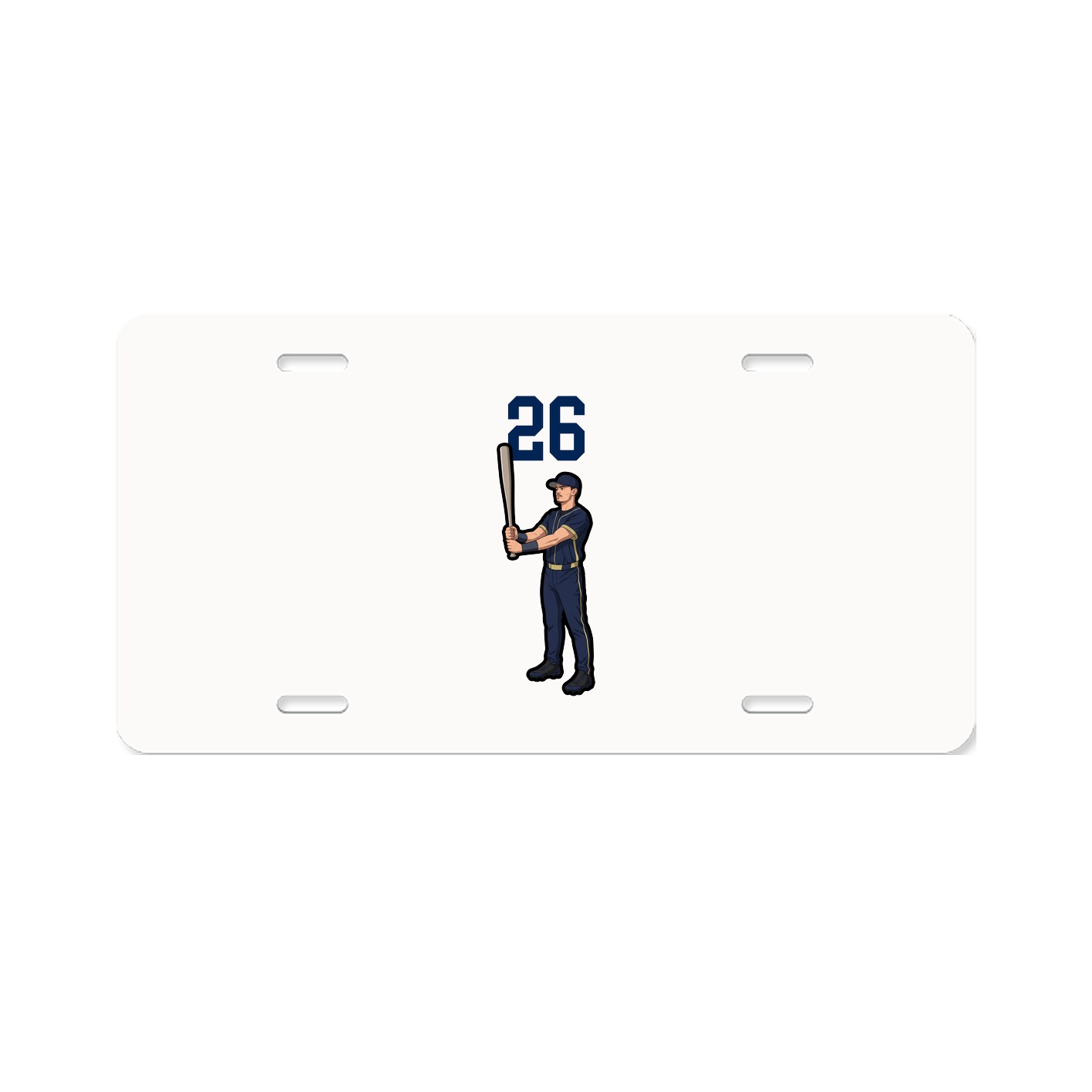 License Plate — Number Top in Classic