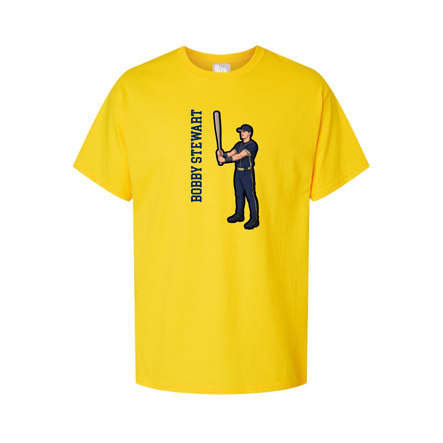 Youth Tee — Name Vertical in Gold