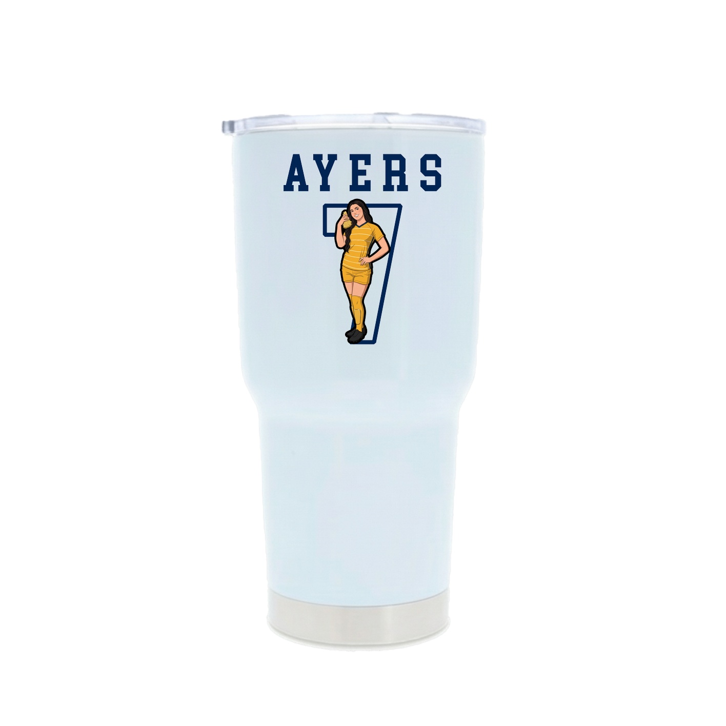 30oz Stainless Steel Tumbler — Shirsey in White