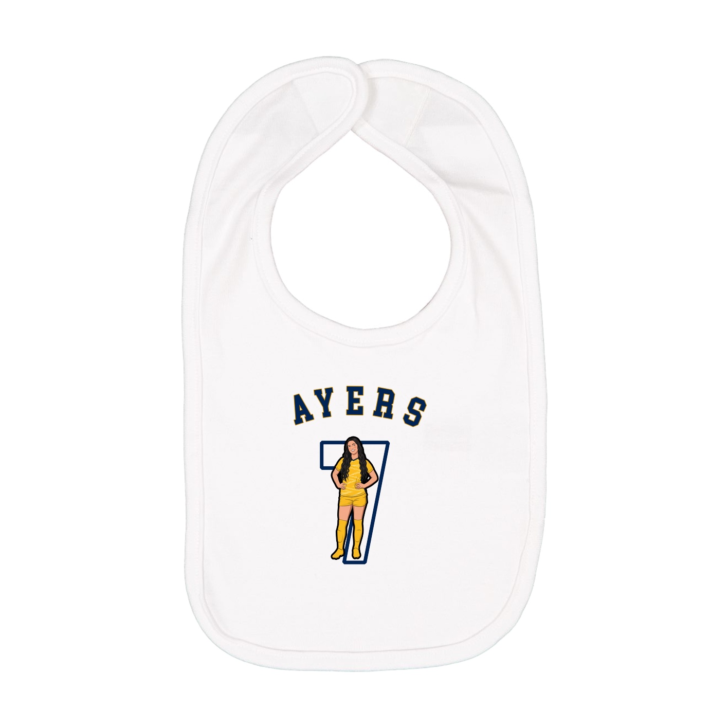 Infant Bib — Shirsey Arch in White