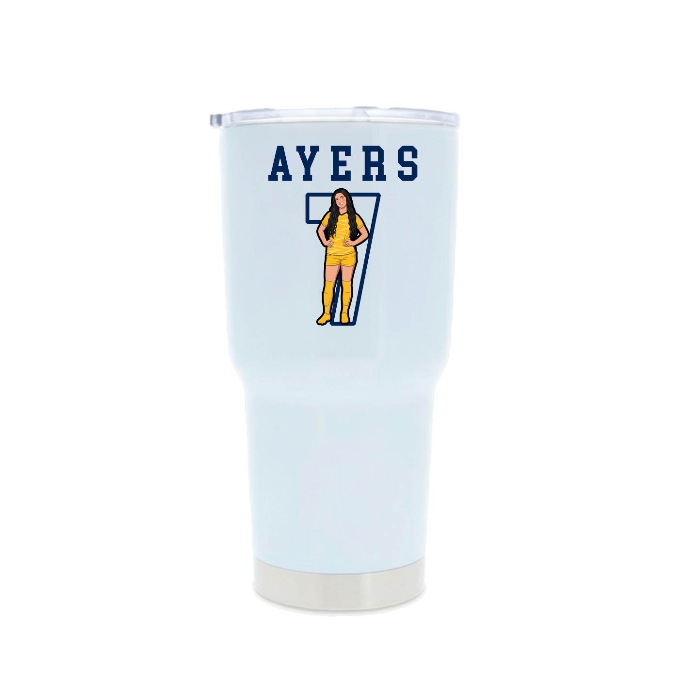 30oz Stainless Steel Tumbler — Shirsey in White