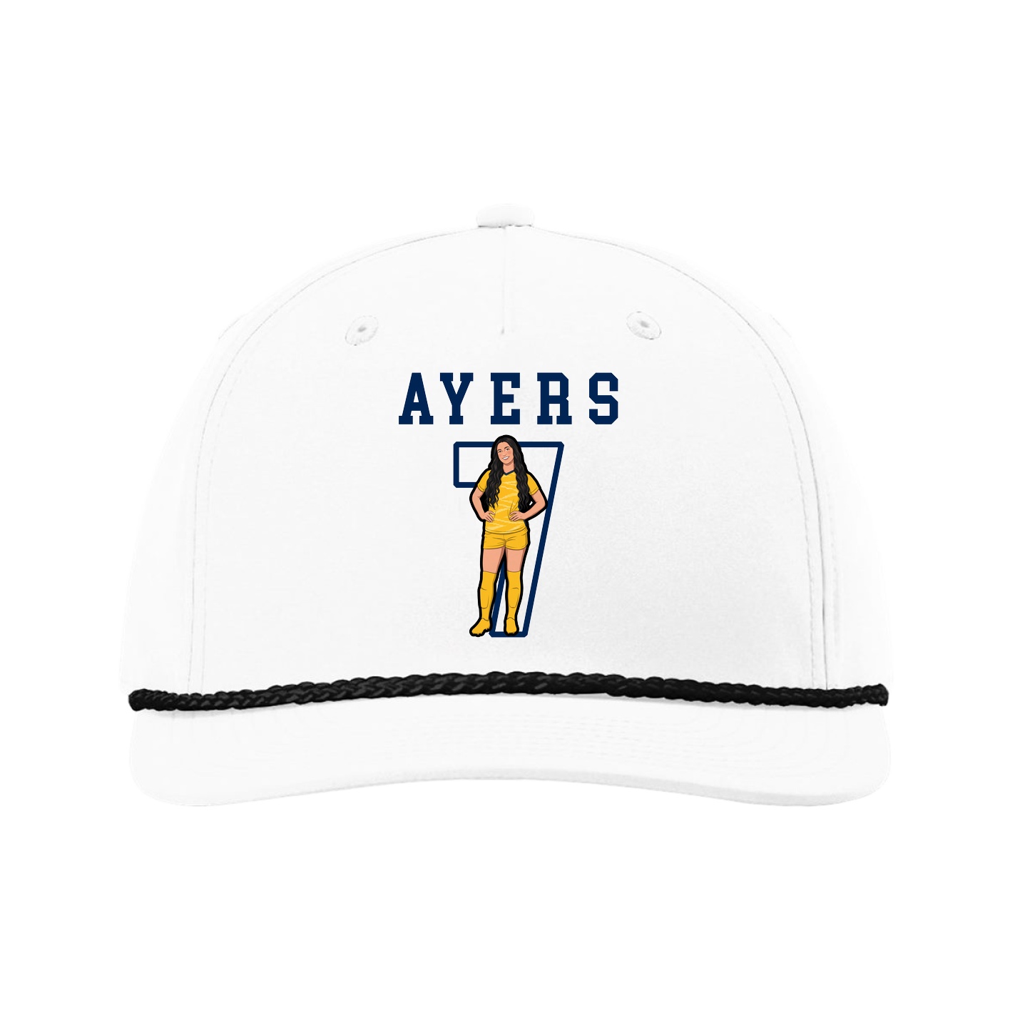 Five-Panel Classic Rope Cap — Shirsey in White