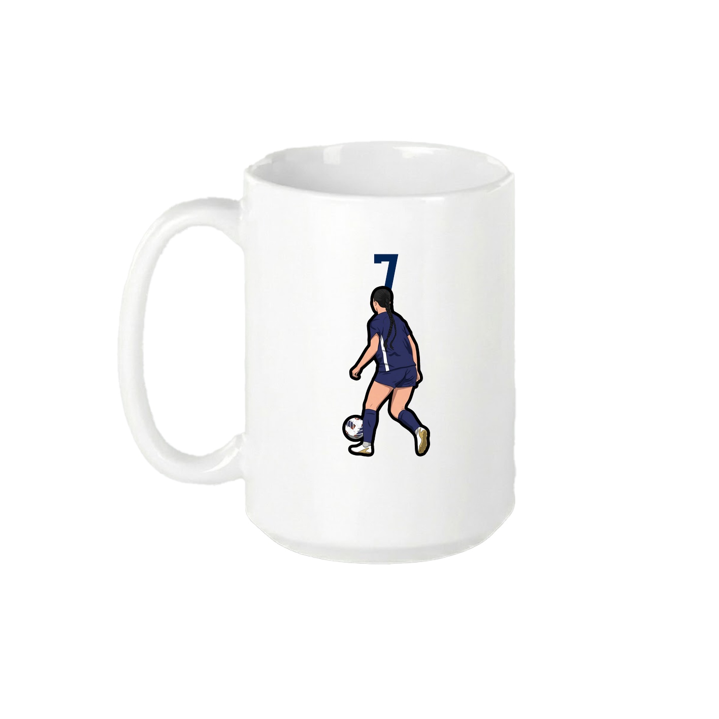 15oz Coffee Mug — Number Top in White