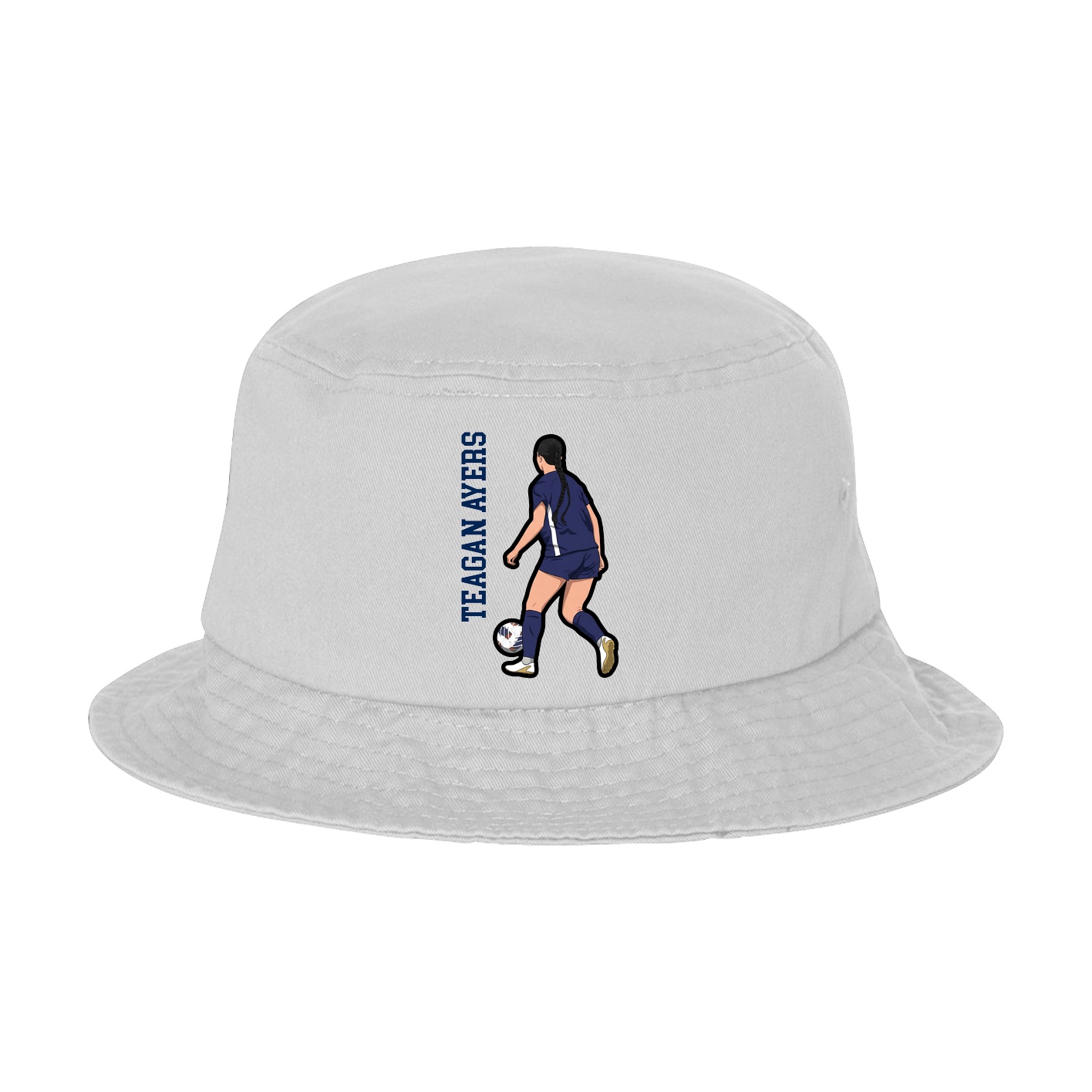 Bucket Cap — Name Vertical in White