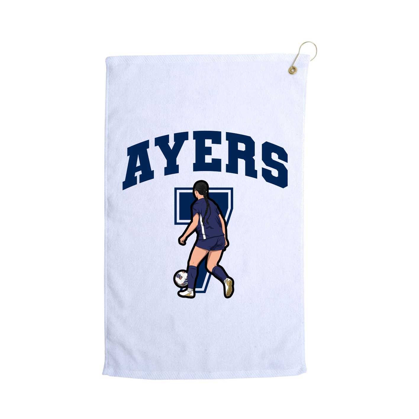 Golf Towel — Number in White