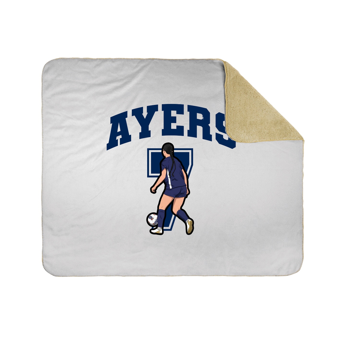 Throw Blanket — Number in White