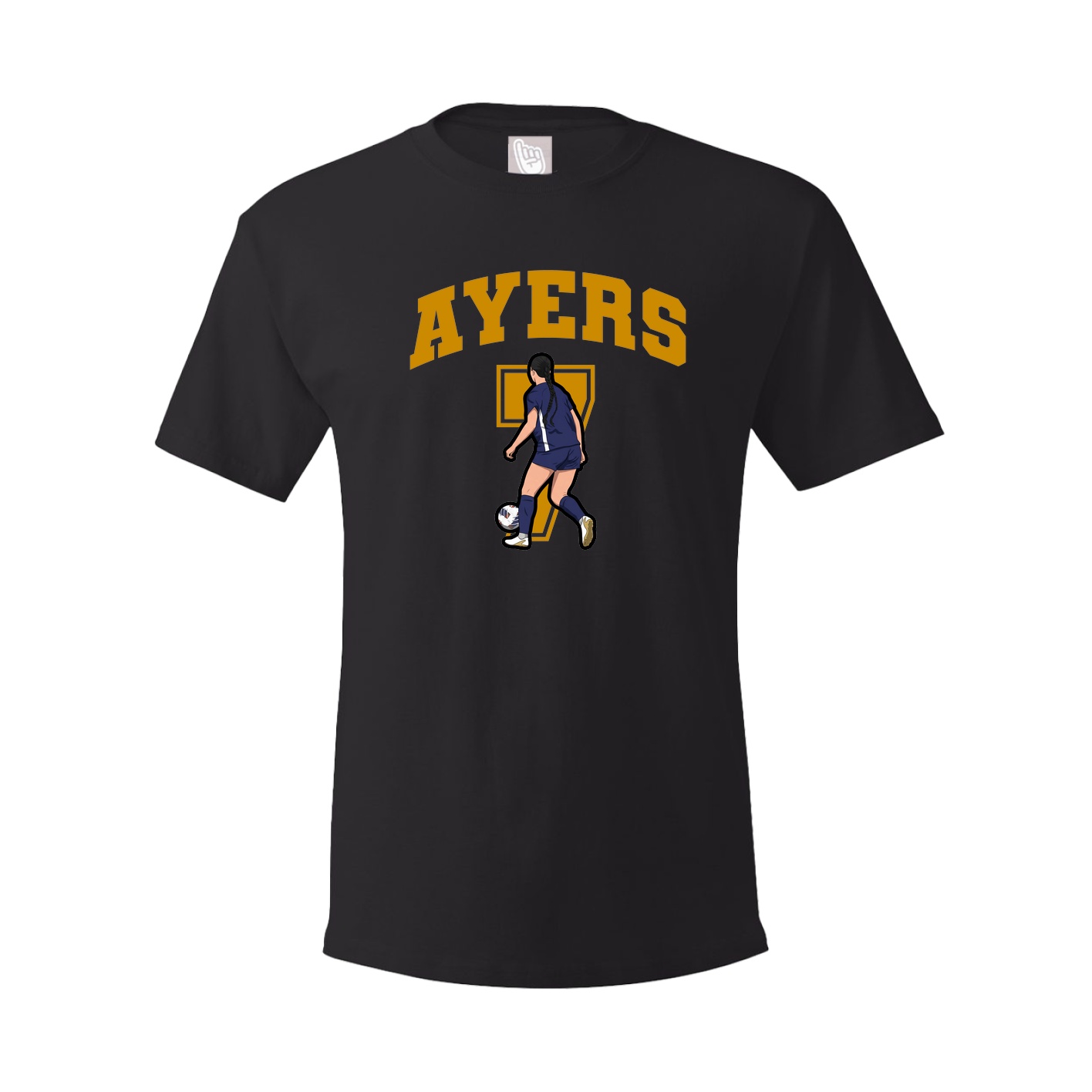 Youth Tee — Number in Black