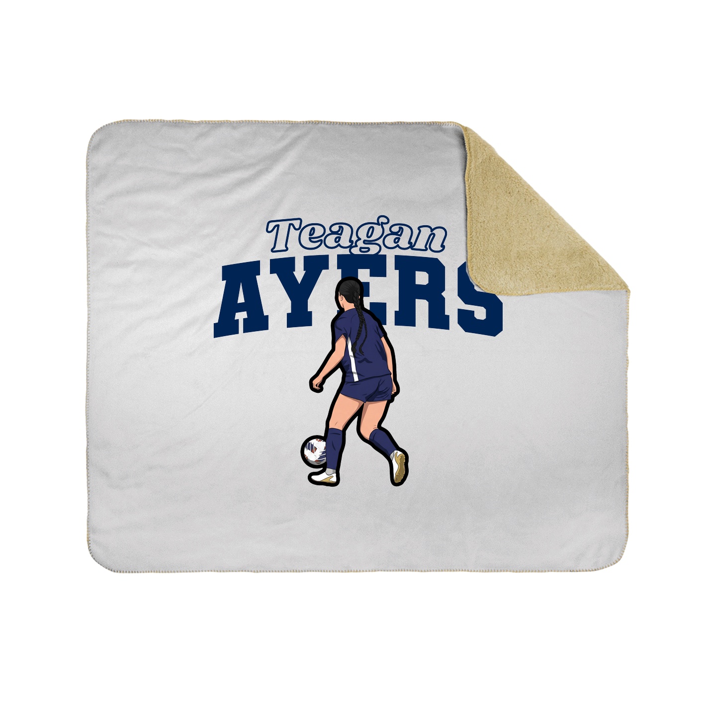 Throw Blanket — Name Arch in White